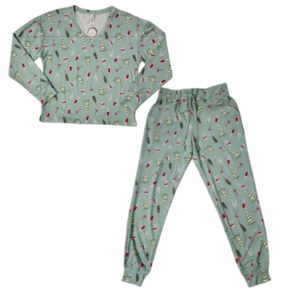 Tranquil & True 2-Piece Merry Christmas Pajamas Set (S)